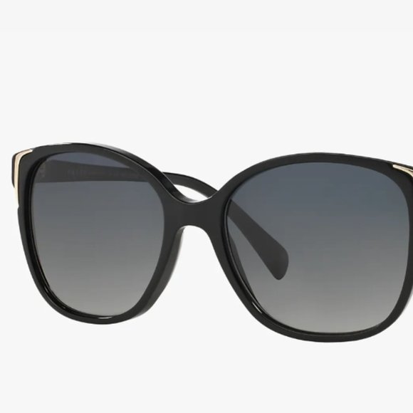 Polarized Prada Square Sunglasses with Gold Accent and Case - Picture 1 of 2